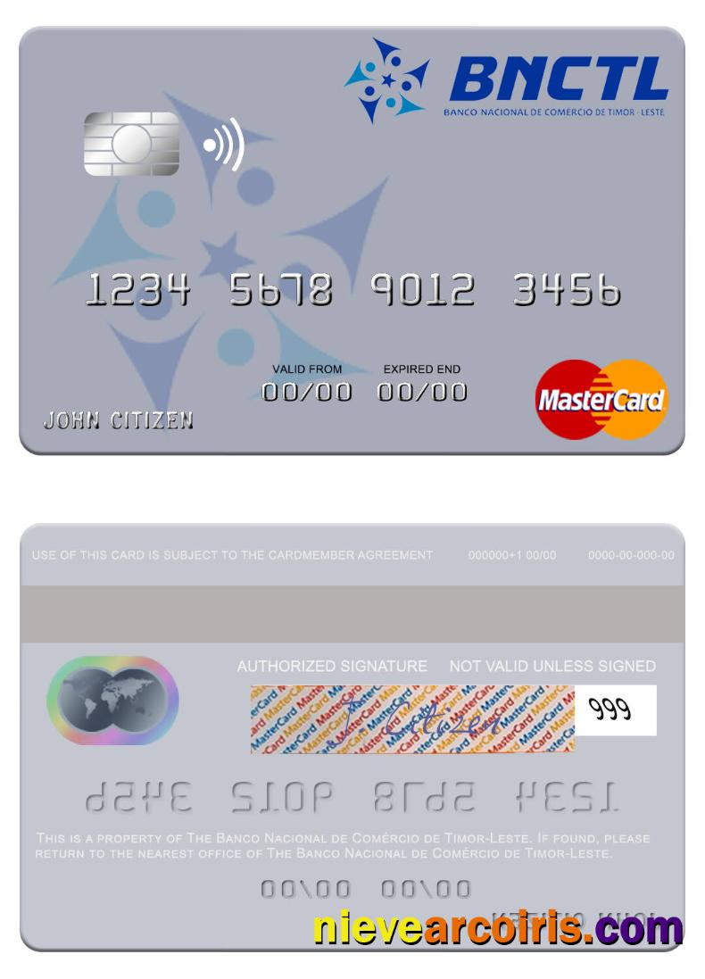 Timor-Leste Banco Nacional de Comércio de Timor-Leste mastercard